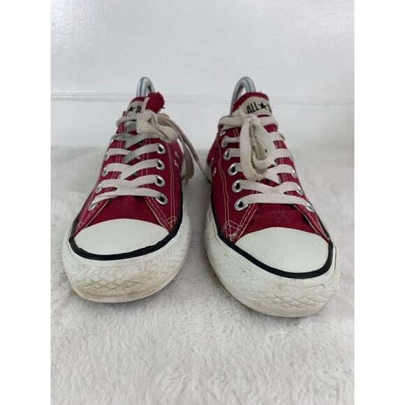 Converse Chuck Taylor All Star OX Maroon Canvas Sneakers Women's Size 7 - Picture 2 of 8